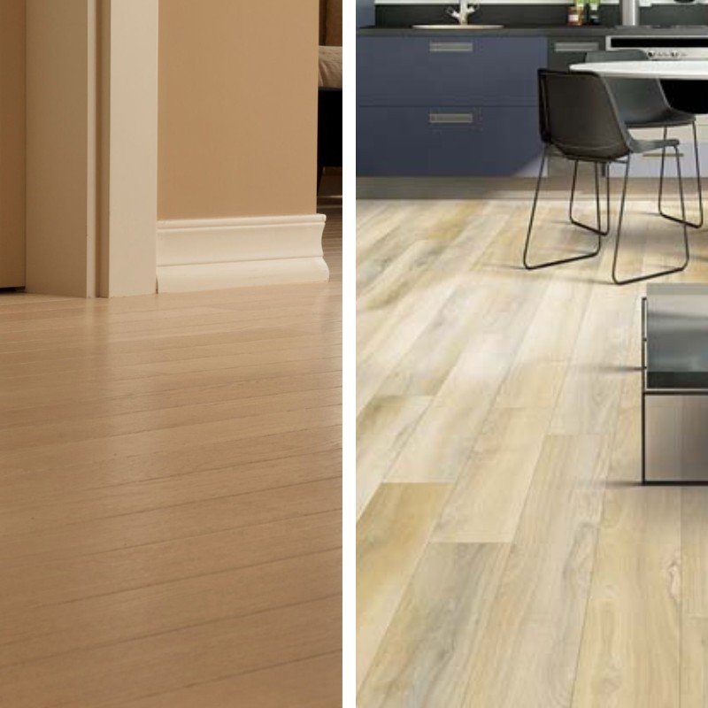 Comparison of luxury vinyl and hardwood flooring options